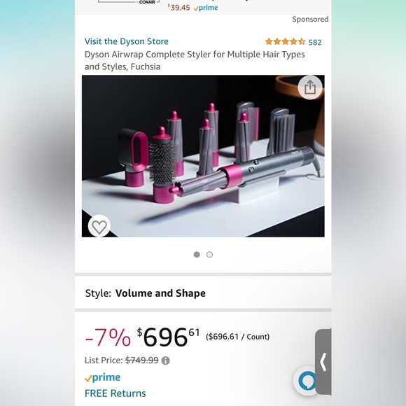 Dyson airwrap complete set with case-like new - Picture 4 of 6